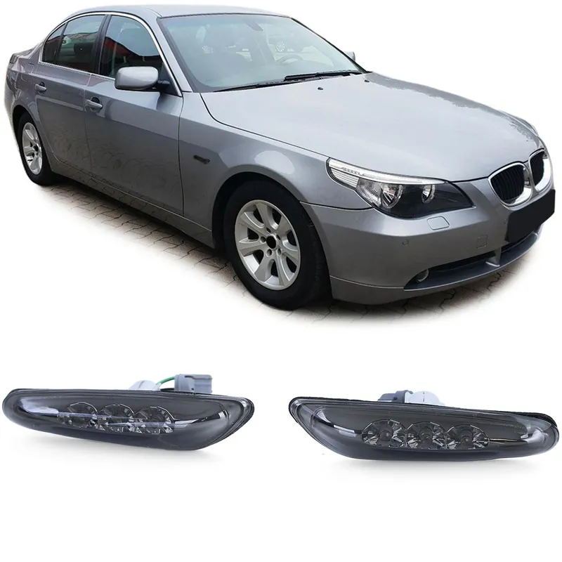 Indicatori laterali LED fumuriu negru potriviți pentru BMW E46 E60 E61 X3 E83 Reducere