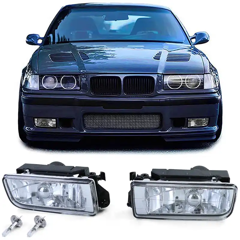 Set de faruri de ceață din sticlă clară, potrivit pentru BMW Seria 3 E36, inclusiv M3 90-99 Calitate înaltă