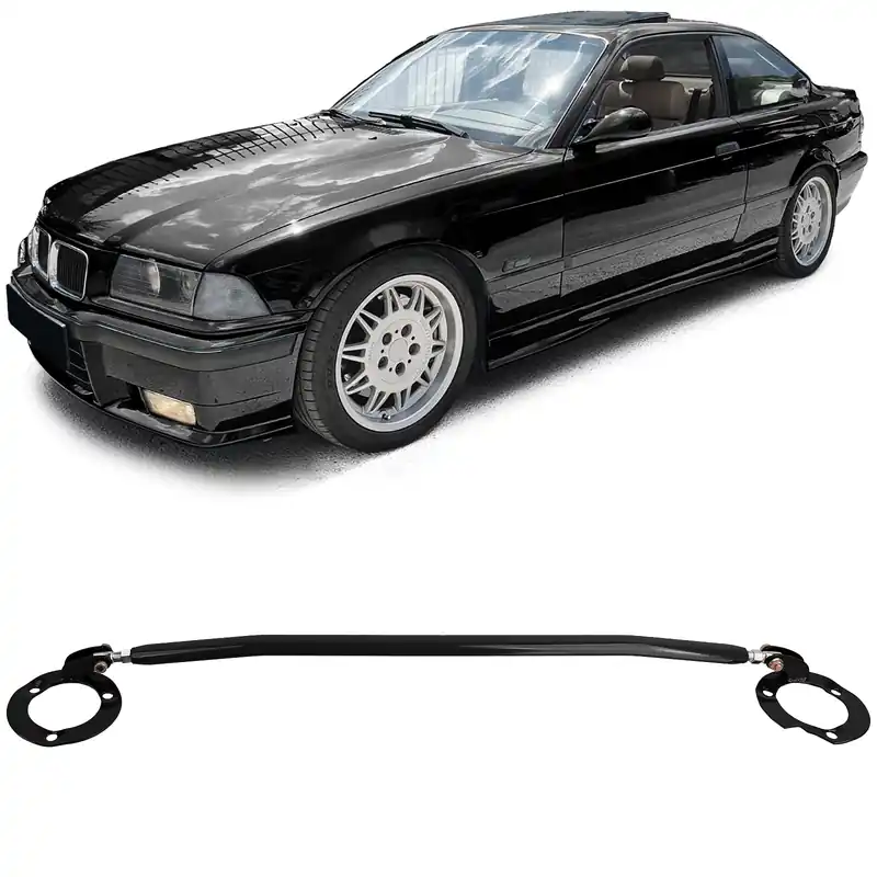 Cel mai bun preț Bară de rigidizare din aluminiu neagră față, potrivită pentru BMW Seria 3 E36 6 cilindri 320i 323i 325i 328i 1992-1999