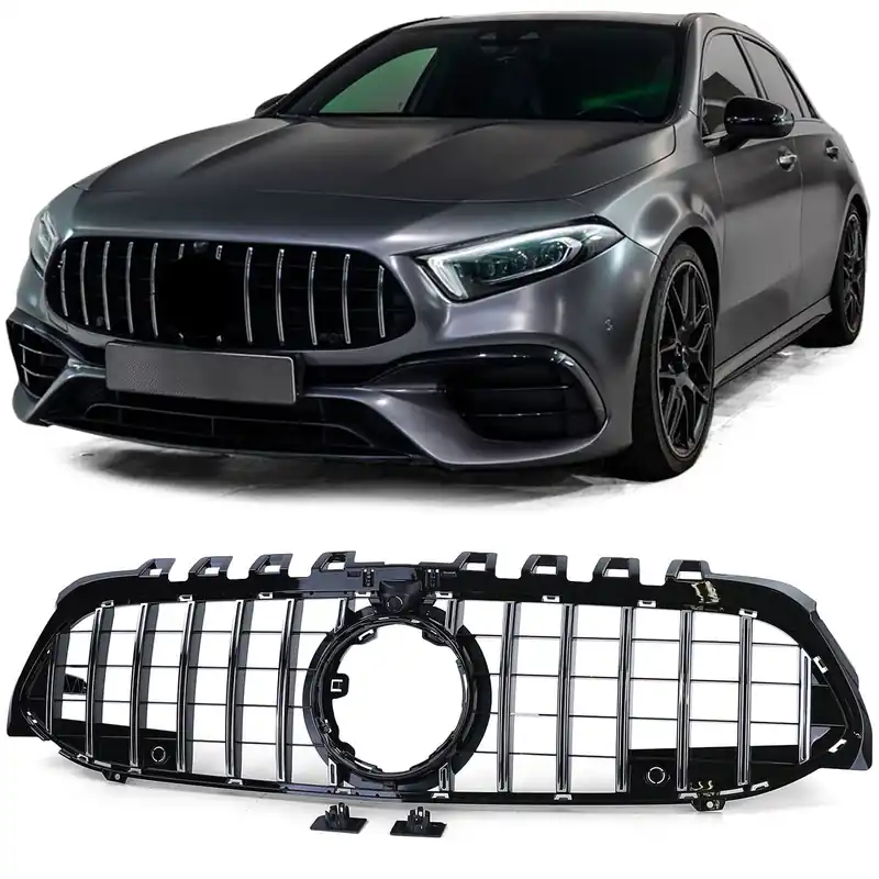 Grilă sport neagră lucioasă cu crom pentru Mercedes A-Class W177 V177 18-24 Vezi acum