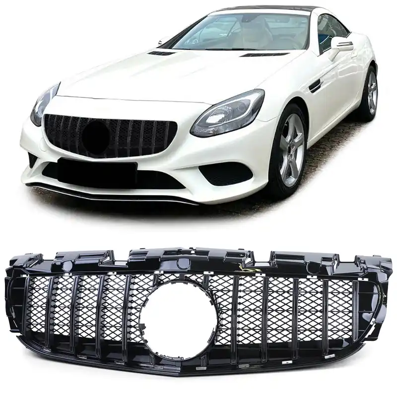 Grilaj sport lucios negru potrivit pentru Mercedes SLC R172 Facelift 2016-2021 Ofertă specială