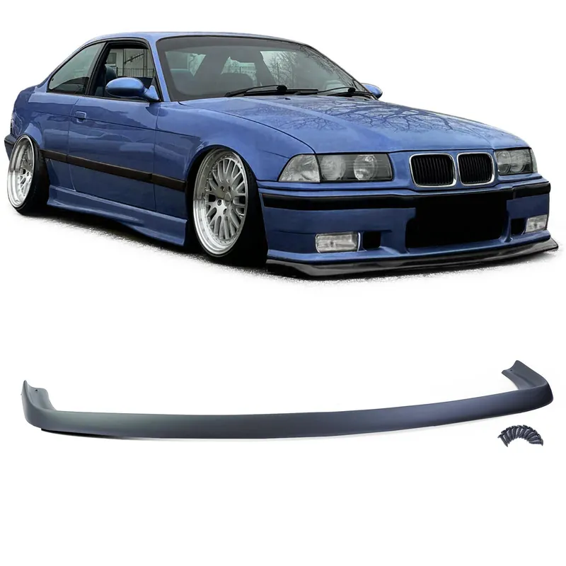 Cumpără online Front Spoiler Lip FATLIP Negru Mat potrivit pentru BMW Seria 3 E36 90-99