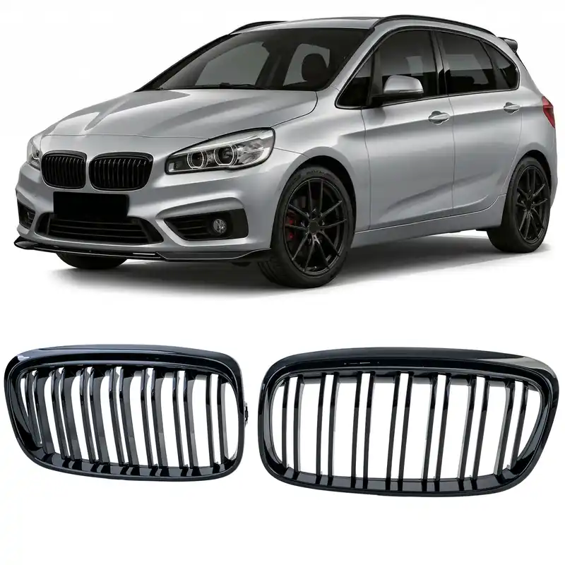 Preferatul clienților Grilă radiator cu dublu șanț negru lucios, potrivită pentru BMW Seria 2 Active Tourer F45 2014-2017