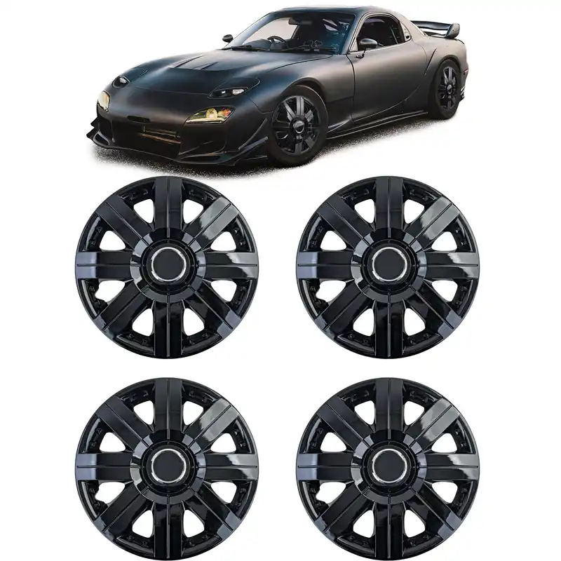 Set de 4 capace Tenzo-R II de 16 inch, lucios, pentru jante din oțel Livrare rapidă
