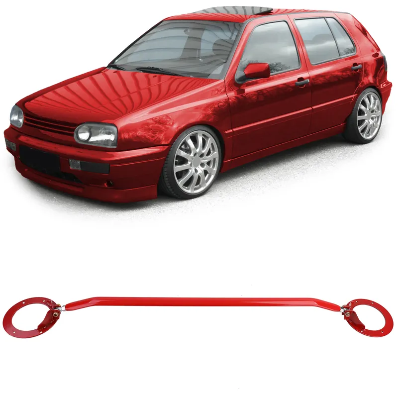 Bară de susținere ajustabilă din aluminiu roșie pentru față, potrivită pentru VW Golf 3 Vento Passat 35i Vezi acum