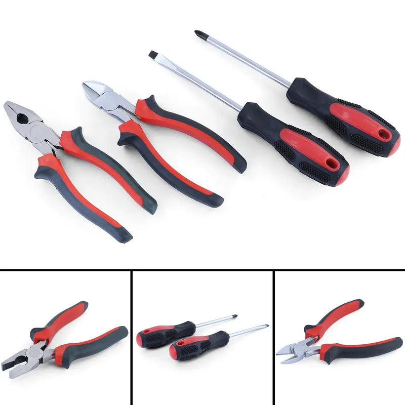 Unelte de bord clește combinat cu tăietor lateral șurubelniță Phillips și fanta, 4 piese Mai ieftin