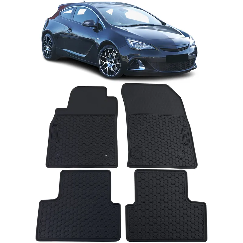 Set Premium de Covorașe din Cauciuc pentru Podea Negru pentru Opel Astra J 2009-2015 Nu rata