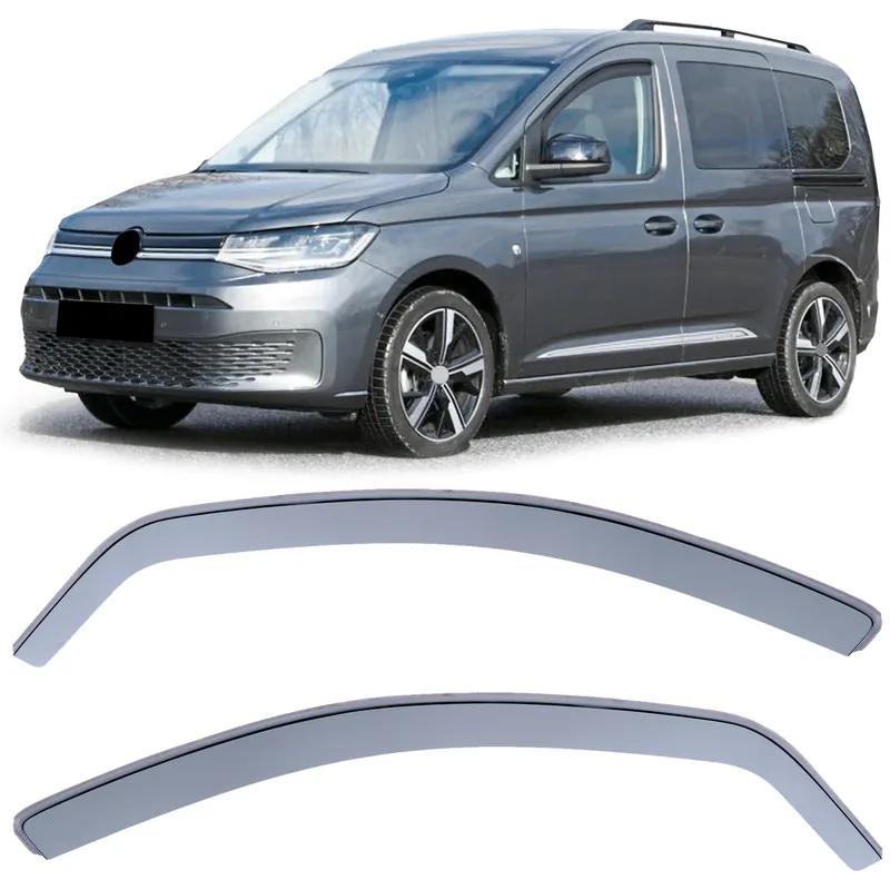 Expediere rapidă Deflector de vânt, deflector de ploaie, protecție împotriva vântului, negru fum pentru VW Caddy 5 SB din 20