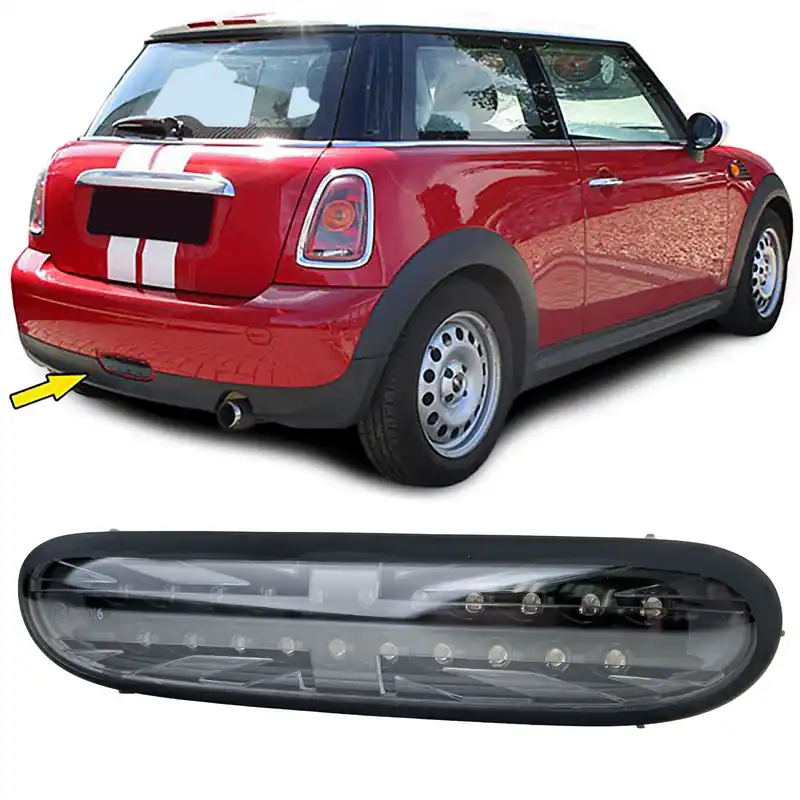 Preț mic Lumina de ceață spate LED fum negru, potrivită pentru Mini R56 R57 Cabrio One Cooper D 06-10