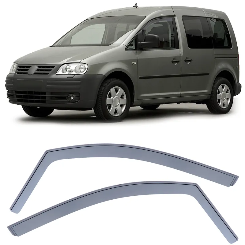 Ofertă limitată Deflector de vânt, protecție împotriva ploii, protecție împotriva vântului, fum negru, potrivit pentru VW Caddy 3 2K 04-15