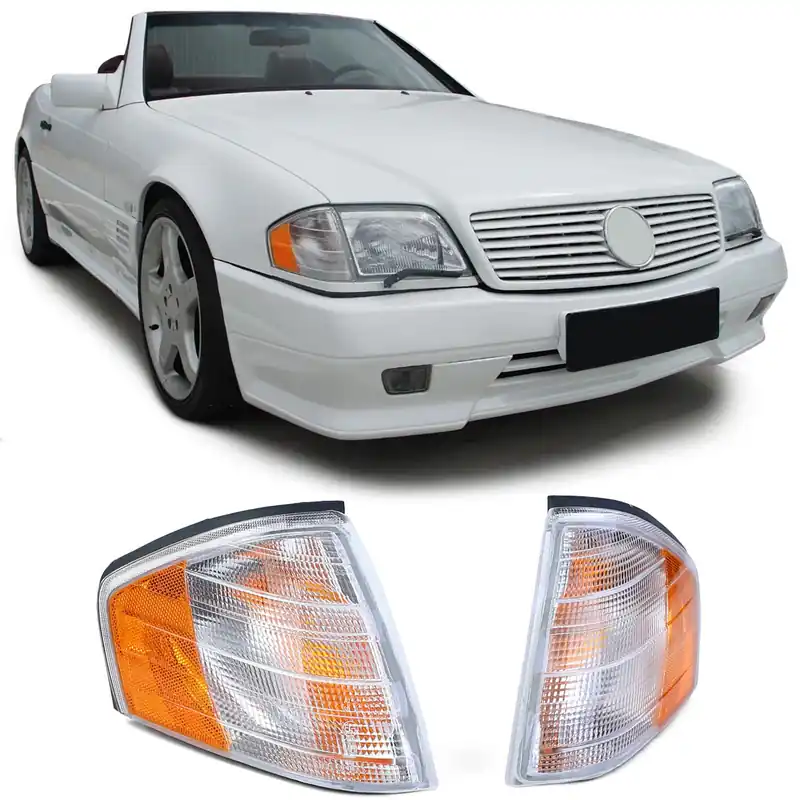 Pereche de semnalizatoare albe potrivite pentru Mercedes SL R129 89-01 Cel mai bun preț