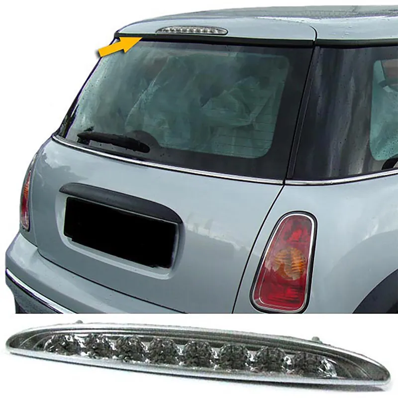 Al treilea stop de frână LED cu sticlă clară și crom pentru Mini One Cooper S R50 R53 2001-2006 Popular