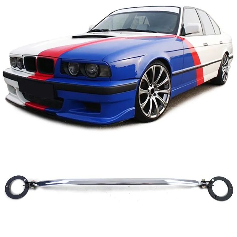 Bară de susținere frontală din aluminiu ajustabilă, potrivită pentru BMW Seria 5 E34 520i 525i 89-96 Plată securizată