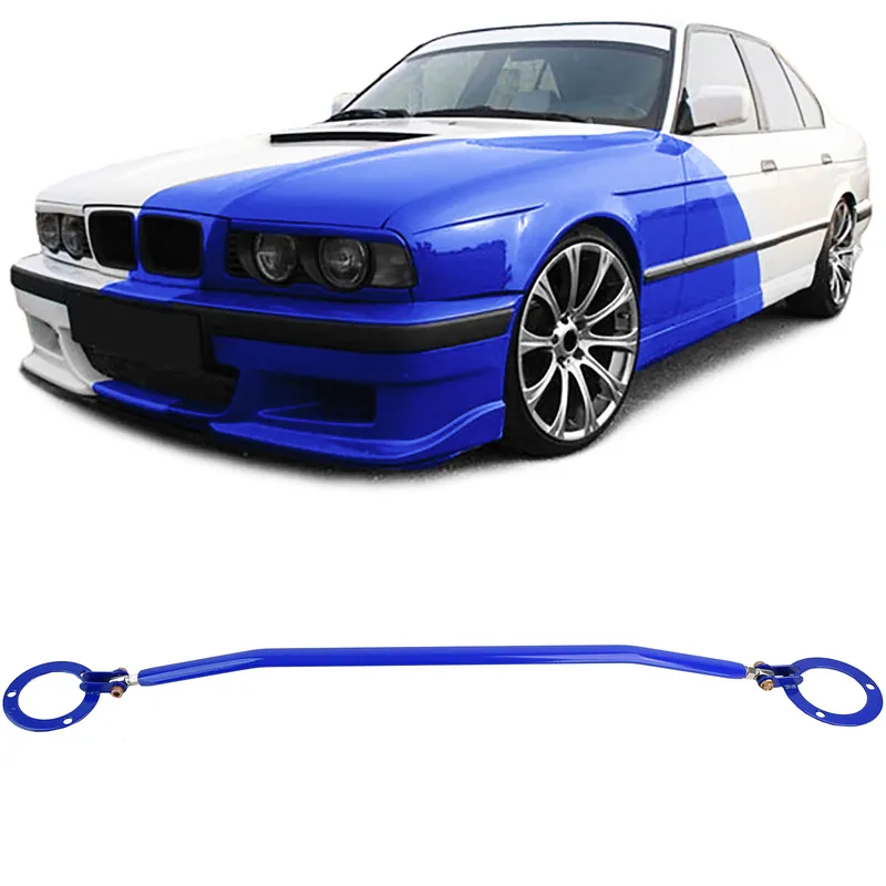Bară de strut din aluminiu albastră frontală ajustabilă, potrivită pentru BMW Seria 5 E34 520i 525i 89-96 Ofertă