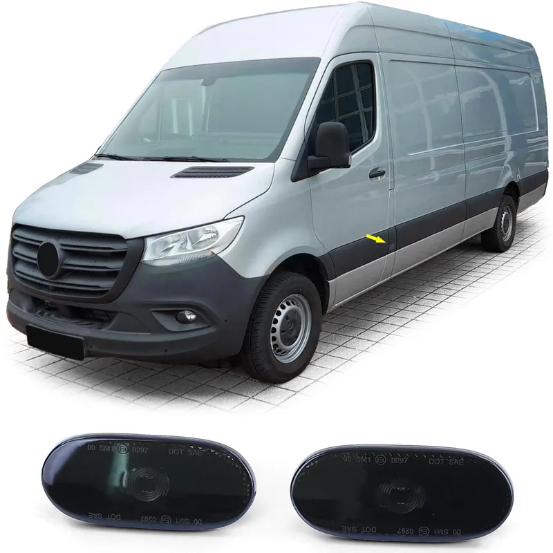 Indicatori laterali LED negri 2 bucăți potrivite pentru Mercedes Sprinter W906 06-16 907 910 din 18 Premium