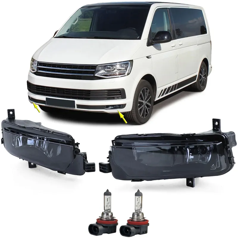 Vezi acum Pereche de faruri de ceață cu sticlă clară și fum negru, potrivite pentru VW T6 Bus Transporter din 15