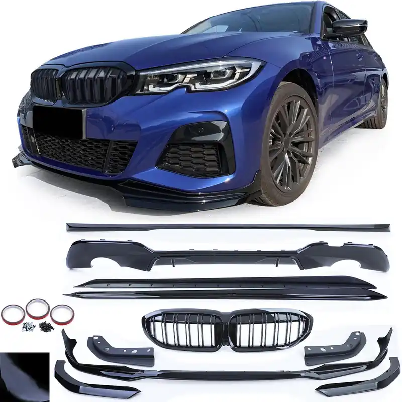 Spoiler, grilă, difuzor, fuste laterale kit de caroserie performant pentru BMW Seria 3 G20 2019-2022 Doar azi