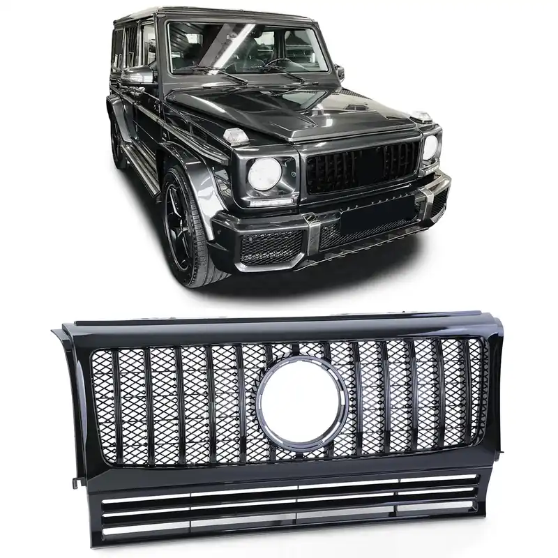 Grilă radiator sport neagră lucioasă potrivită pentru Mercedes G-Class W463 1990-2018 Ieftin