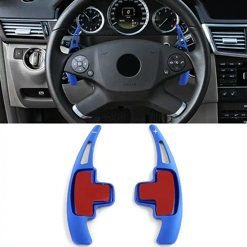 Vezi acum Extensie pentru schimbător de viteze cu palete din aluminiu albastru, potrivită pentru Mercedes ML W166 W251 SLK R172