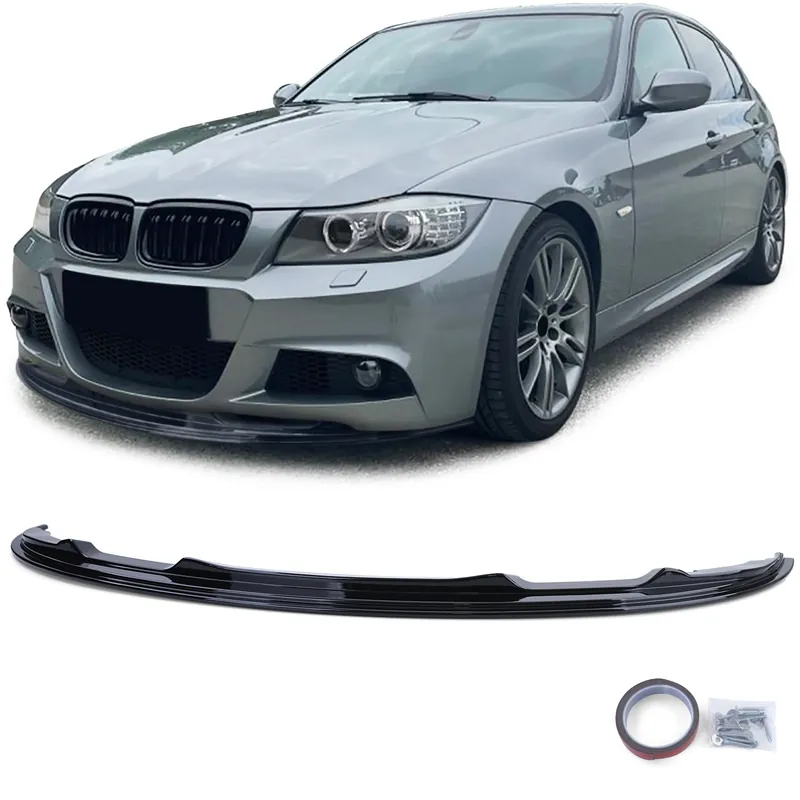 Spoiler frontal lipă performanță negru lucios, potrivit pentru BMW Seria 3 E90 E91 2008-2012 Preferatul clienților