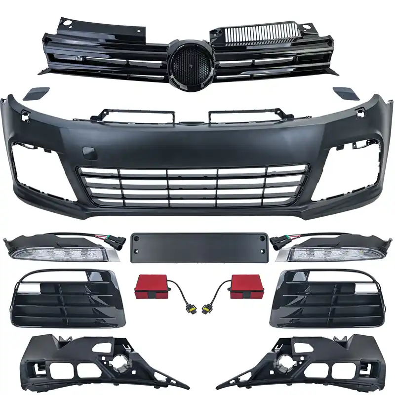 Bumper sport frontal R + lumini de zi + grilă radiator suitable for VW Golf 6 2008-2013 Ultima șansă