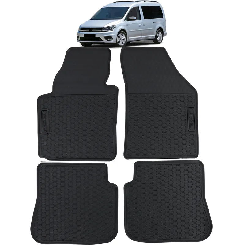 Set Premium de Covorașe din Cauciuc pentru Podea Negru pentru VW Caddy IV 15-20 Ofertă limitată