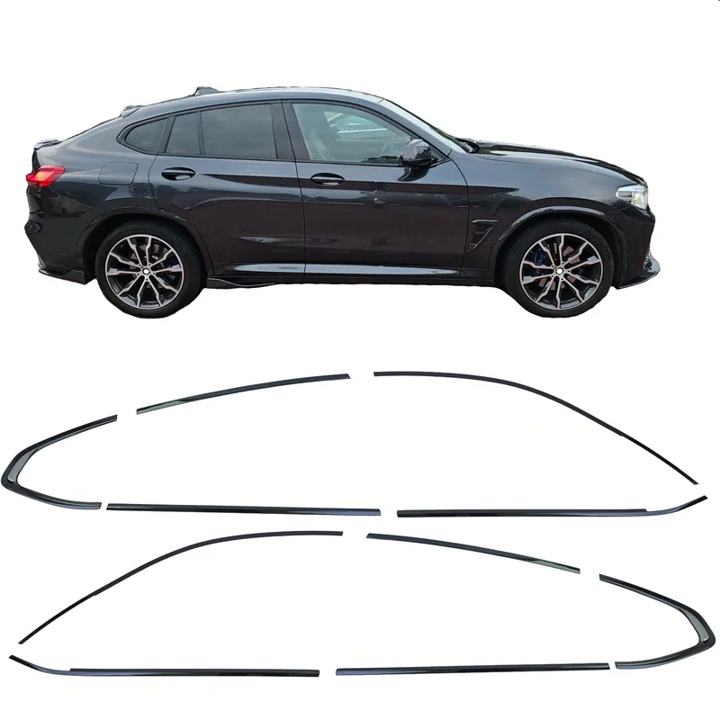 Preț redus Set de margini Shadow Line Gloss Black potrivit pentru BMW X4 G02 din 2018