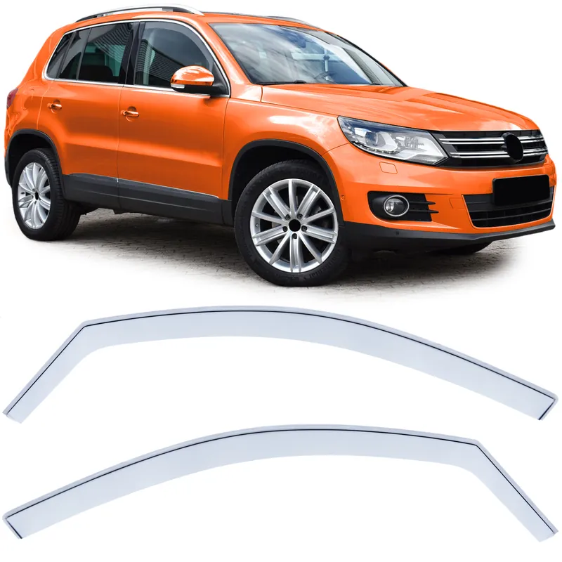Lichidare de stoc Deflector de vânt, deflector de ploaie, protecție împotriva vântului, transparent, potrivit pentru VW Tiguan 5N 07-15