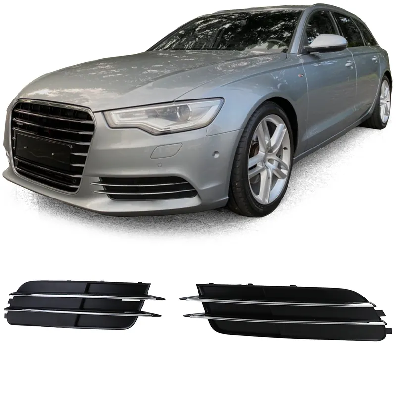 Accesorii cromate pentru grila si bara fata pentru Audi A6 C7 4G 10-14 fara S-Line Ofertă exclusivă