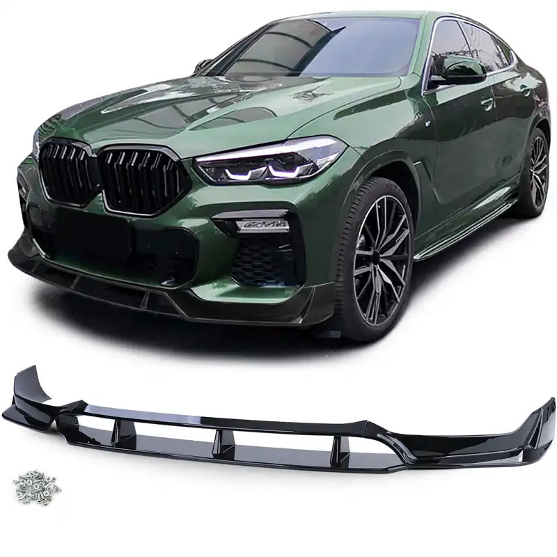 Reducere Lipsă spoiler frontal Tip Performanță 2 negru lucios potrivit pentru BMW X6 G06 din 19