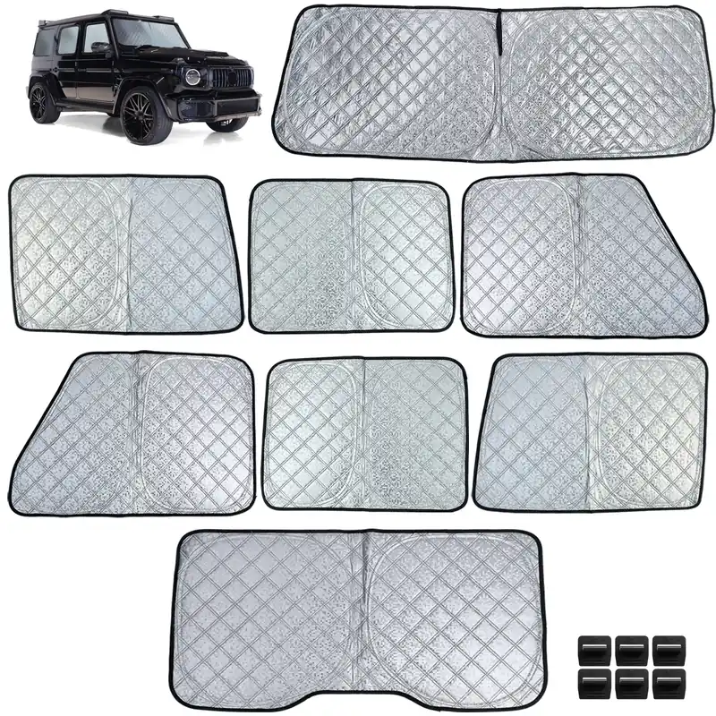 Ofertă Set de 8 piese pentru protecție solară blackout, potrivit pentru Mercedes G-Class W463 2018-2024
