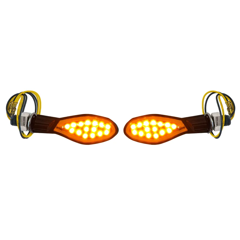 Retur ușor Indicatori LED Universali Mini pentru Motocicletă GHOST / SCOOP Negri cu E-Mark