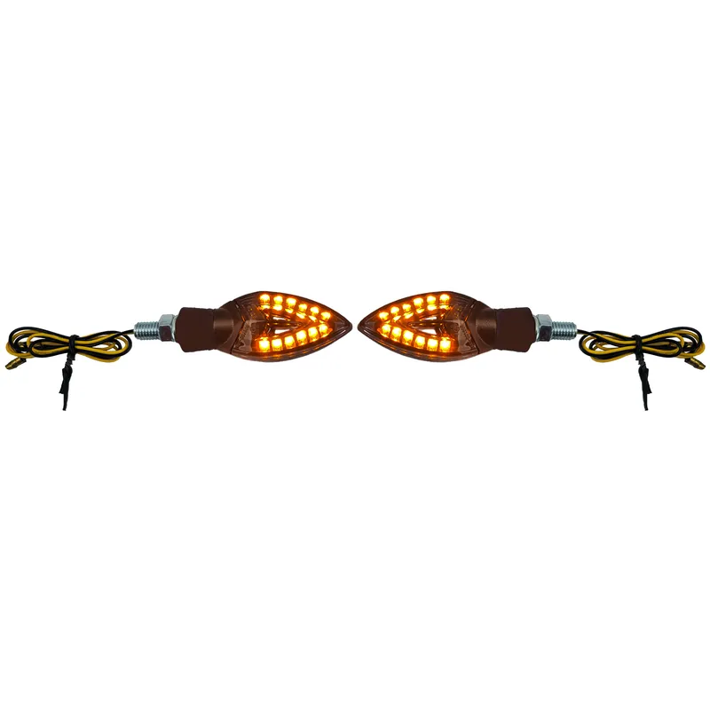 Indicatori LED mini pentru motocicletă Spades Custom Black Smoke Mini Indicatori cu aprobat E Ofertă