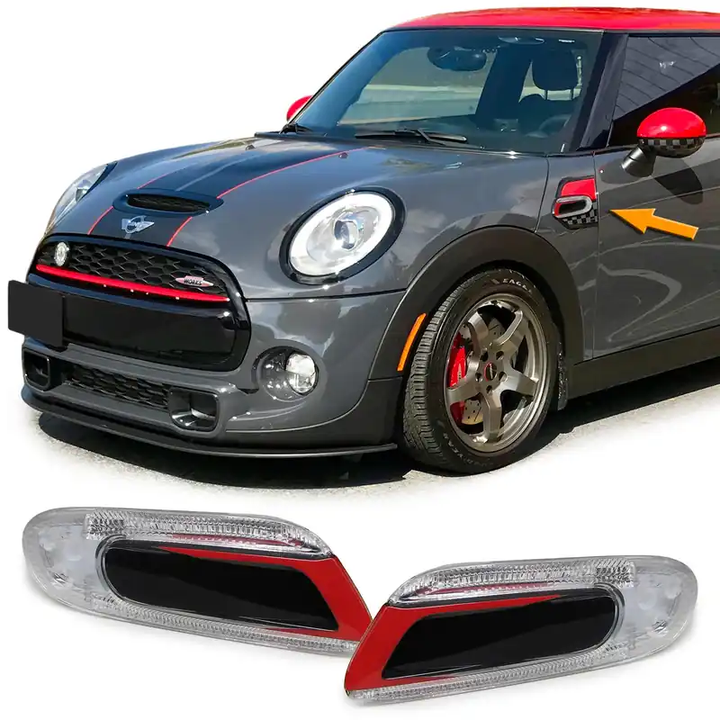 Ofertă de sezon Indicatori laterali LED roșii negri, potriviți pentru Mini One Cooper S F55 F56 F57 2014-2021
