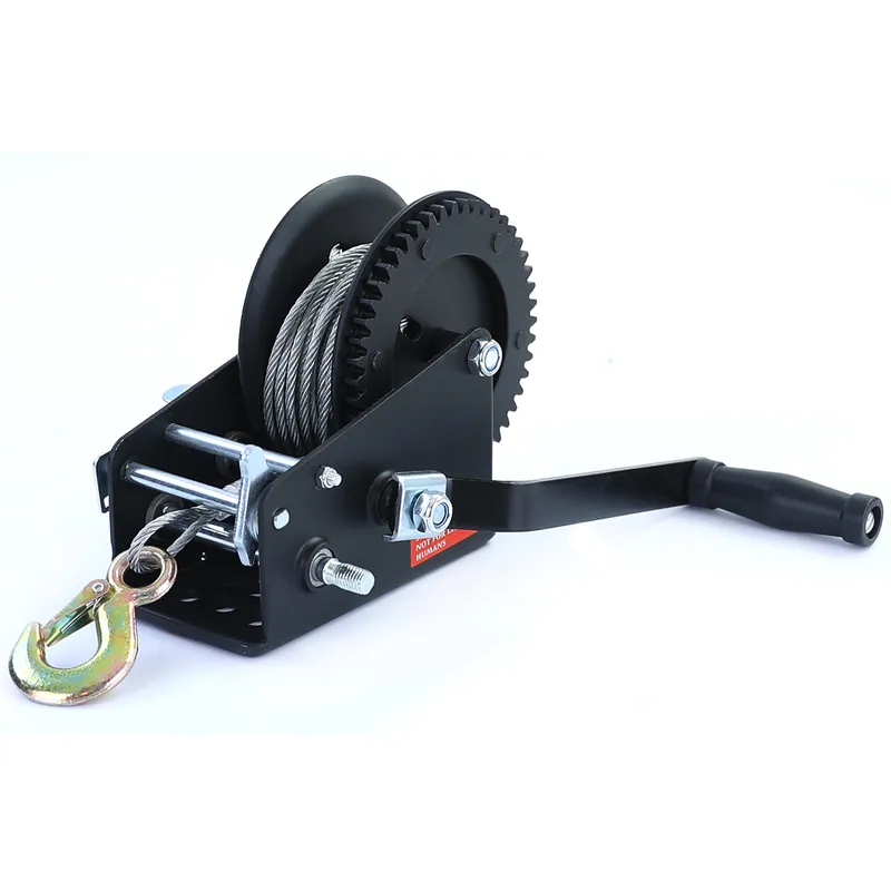 Profi 1500kg Seilwinde Handwinde mit 10 Meter Drahtseil Schwarz Cumpără acum