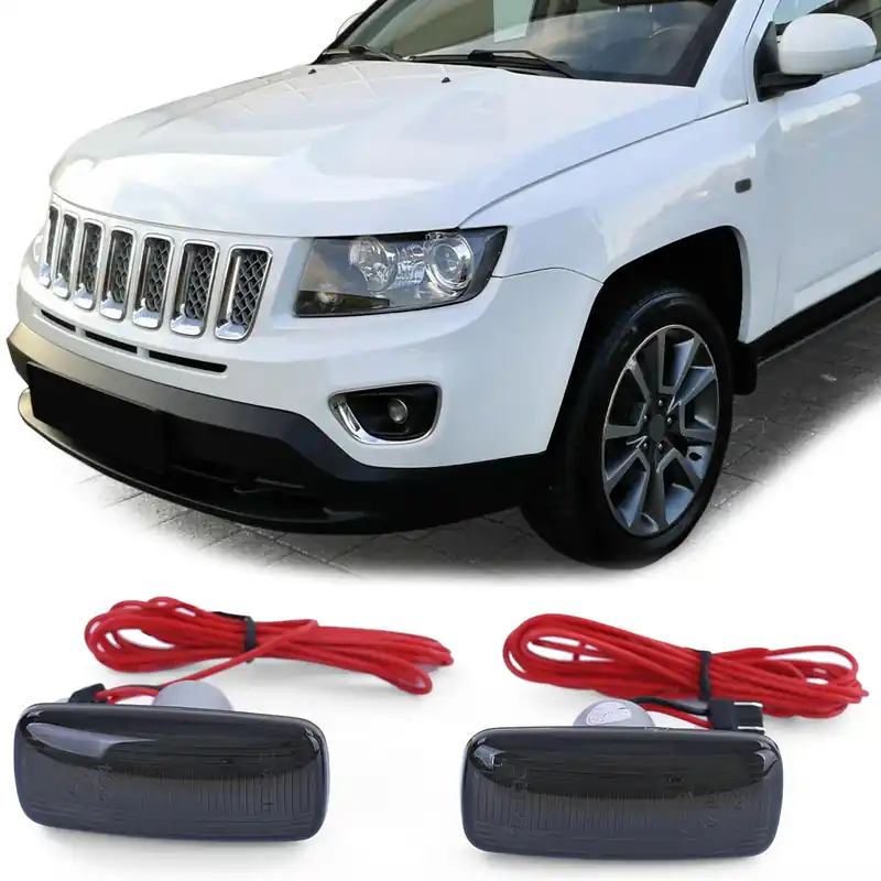Indicator lateral cu LED, negru, potrivit pentru Jeep Patriot Compass 07-17 Commander Doar azi