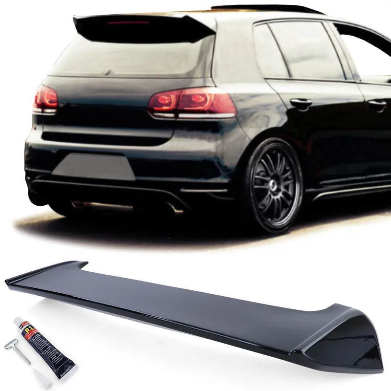Spoiler spate spoiler de margine a acoperișului negru lucios potrivit pentru VW Golf 6 GTI Sedan 09-13 Cumpărături sigure