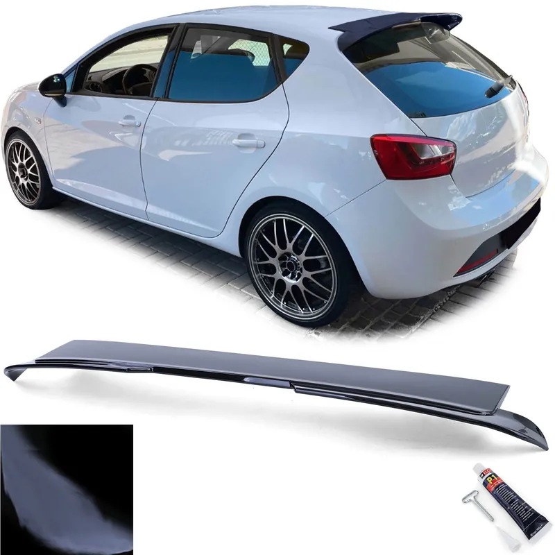 Vezi acum Spoiler spate de acoperiș performanță negru lucios potrivit pentru Seat Ibiza 6J 6P 5-Uși 08-17
