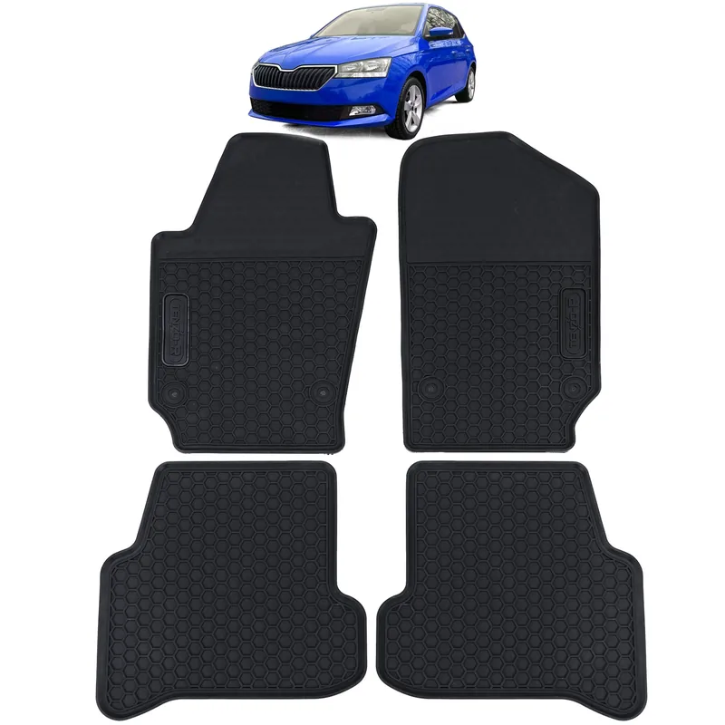Vezi acum Set premium de covorașe din cauciuc pentru podea auto negre, potrivit pentru Skoda Fabia 3 NJ din 14