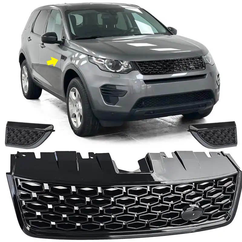 Disponibil imediat Set grilă + garnitură aripă potrivit pentru Land Rover Discovery Sport L550 15-19