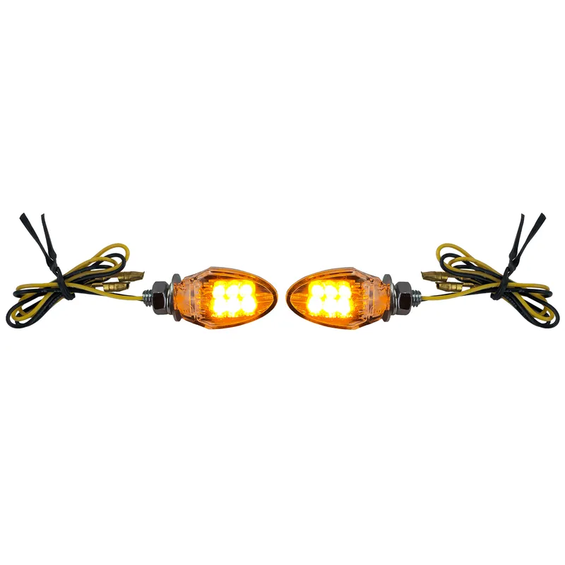 Semnale de direcție LED mini pentru motocicletă, stil personalizat Drop, indicatoare mini cromate cu E-Mark Reducere