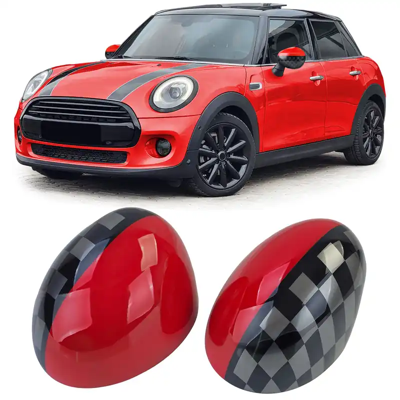Capace oglinzi Performance Red Black potrivite pentru Mini F54 F55 F56 F57 13-18 Expediere rapidă