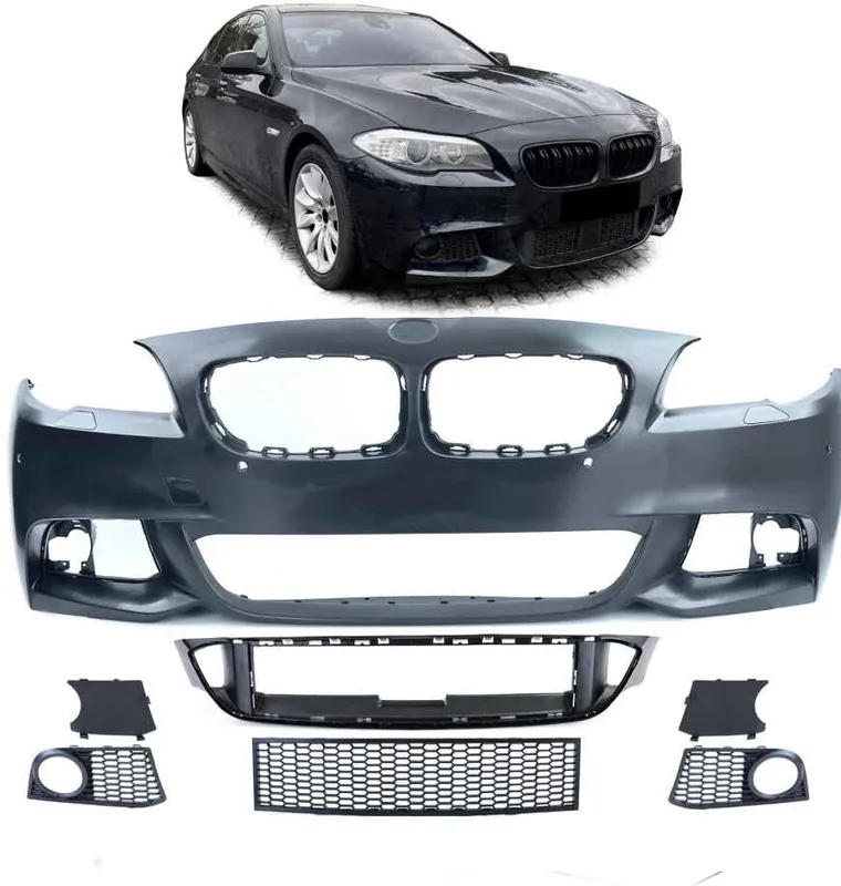 Bara frontală cu aspect sport cu fante negre potrivită pentru BMW Seria 5 F10 F11 10-13 Cel mai vândut