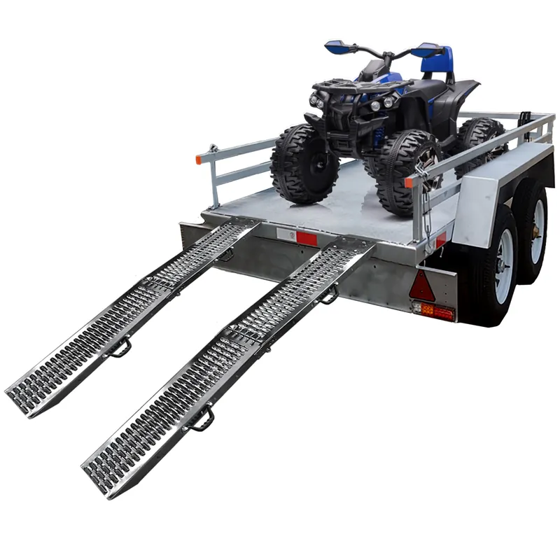 2 bucăți rampă de încărcare pliabilă 180cm, potrivită pentru quad, motocicletă și altele, max. 450kg Retur gratuit