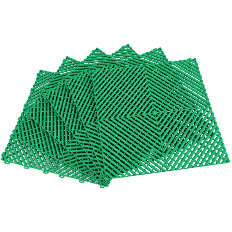 Placă de podea RAMROXX Performance pentru garaj Verde 40x40cm 6 bucăți 0.96mp Livrare rapidă