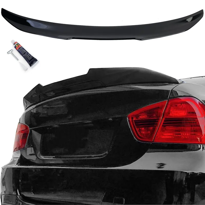Spoiler spate ducktail negru lucios potrivit pentru BMW Seria 3 E90 05-13 sedan Expediere rapidă