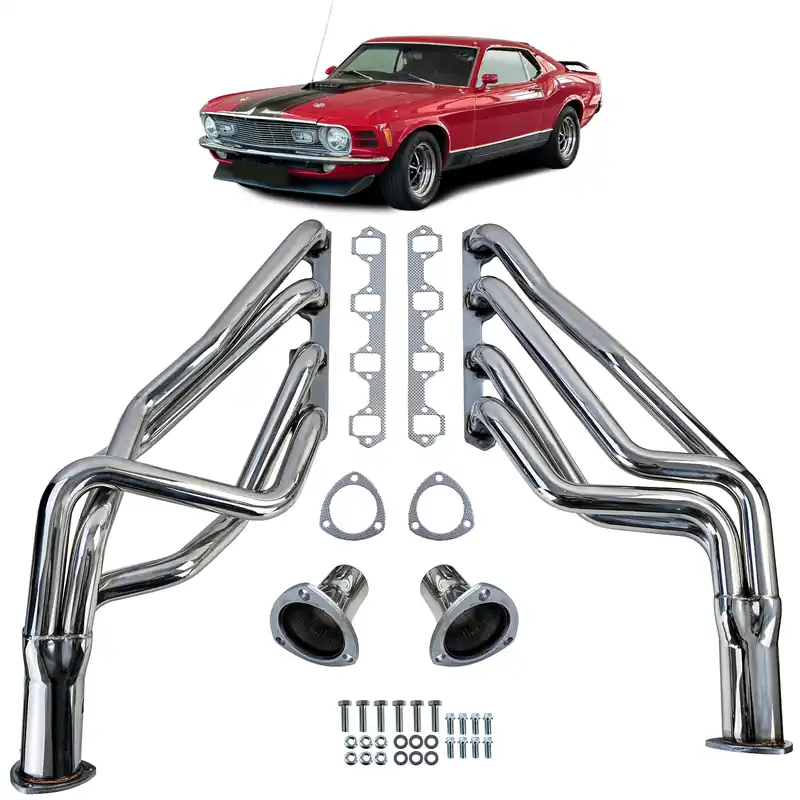 Set de colectoare 4-in-1 din oțel inoxidabil, potrivit pentru Ford Mustang SBF 64-73 289 302 351W Lichidare de stoc