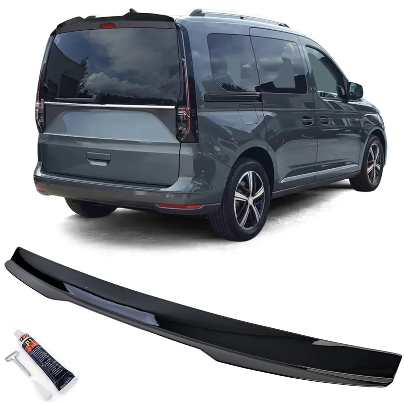 Plată sigură Spoiler spate de plafon negru lucios, potrivit pentru VW Caddy V SB din 2020