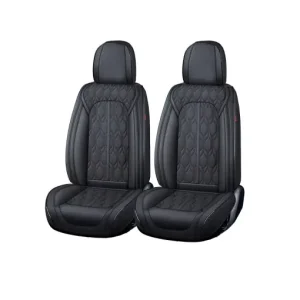 Huse auto premium 5 locuri Carguard Deluxe piele ecologică perforată - negru Expediere rapidă