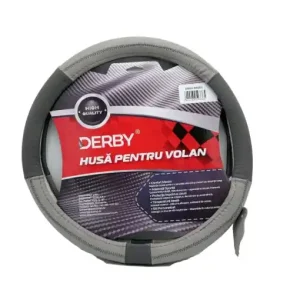 Husa volan piele naturala DERBY Gri (37-39 cm) Reducere specială
